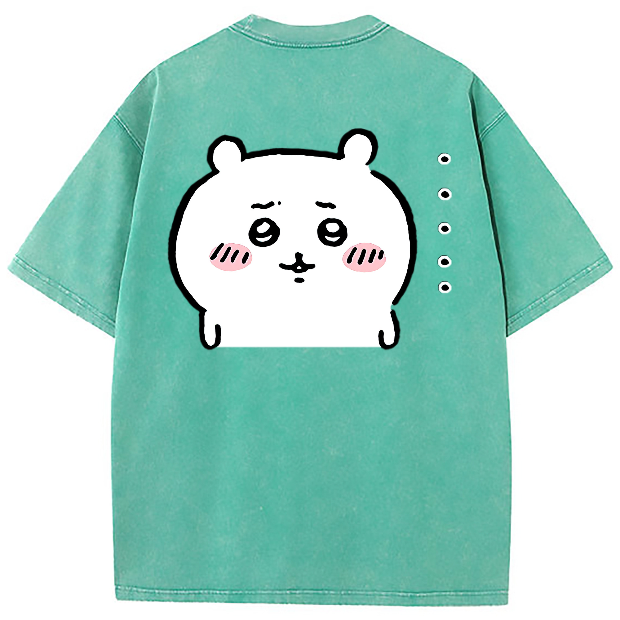 （画像用） ちいかわ ちいかわ Chii-kawa chiikawa 綿100% ヴィンテージ風 半袖Tシャツ（背面プリント）